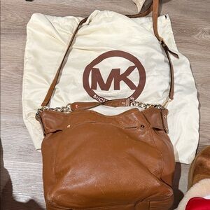 Michael Kors Tan Leather Shoulder Bag